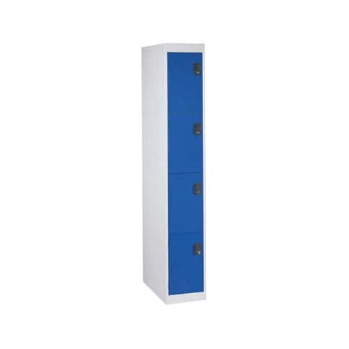 An image of Blue Four Door Locker Slim by Rapid Racking