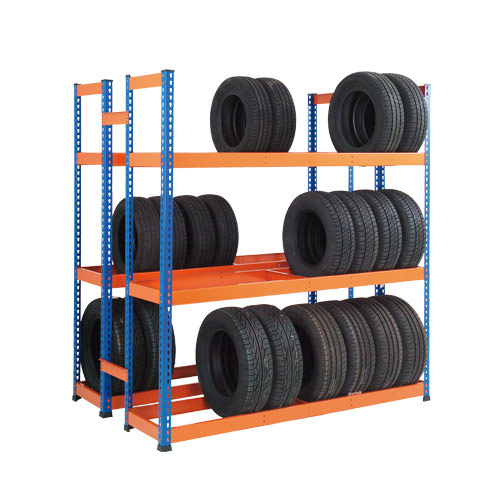 An image of Heavy Duty Double Sided Tyre Rack 1525w (Length: 1120 Height: 1980) by Rapid 1