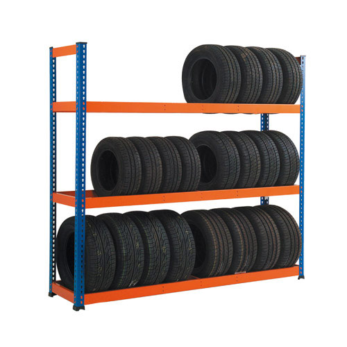 An image of Heavy Duty Single Sided Tyre Racking 1525w (Length: 455 Height: 1980) by Rapid 1