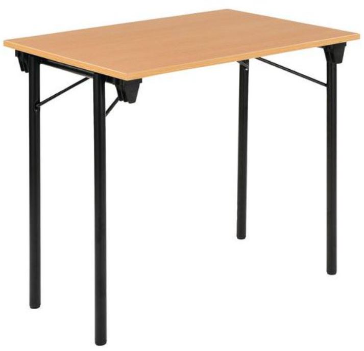 Eco folding table - beech and black - 80x60 cm