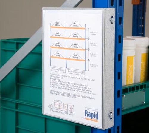 Load notice on racking