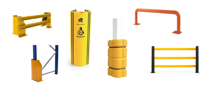 Selection of protection products including rail, upright bumper, post protector and column guard