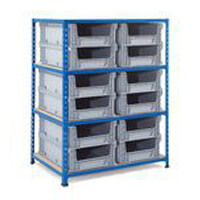 Shelving with Boxes