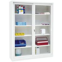 CH tall cabinet with sliding doors - Transparent - Manutan Expert