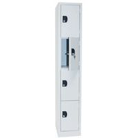 Tall Metal Storage Lockers - 4 Deep Cabinets - Nestable - 1800mm High