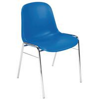Recycled Plastic Office Chair - Chrome Frame - Stackable - Manutan UK