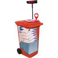 Spill Caddy & Wheelie Bin - 260 Litre Spill Cleaning Kit - Ikasorb®