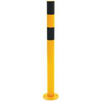 Traffic Safety Bollard - Steel Post - Black & Yellow - Manutan Expert