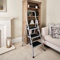 Small Folding Platform Step Ladders With 2 Or 3 Steps - Lightweight