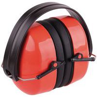 Folding Ear Defenders - Black & Red Earmuffs - Manutan UK