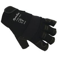 Black Fingerless Gloves - Anti Vibration & Non-Slip - Manutan UK
