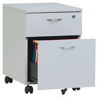 Mobile pedestal with 2 drawers