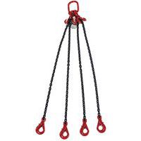 Chain Lifting Slings With Safety Hooks - 2360kg Load - 4 Leg - Manutan Expert