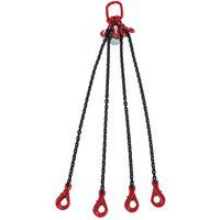 Chain Lifting Slings With Safety Hooks - 2360kg Load - 4 Leg - Manutan