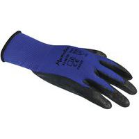 Size 10 Knitted Work Gloves - Nitrile Coat - Oil Resistant - Manutan Expert
