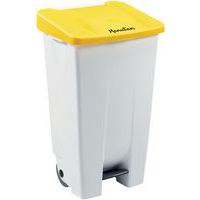 Plastic Mobile Pedal Bin - 120-Litre Capacity - Food Waste - Manutan Expert