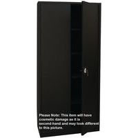 Used Black 4 Shelved Cupboard HxWxD 1950x920x420mm