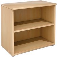 Beech Bookcase With 1 Shelf - Small & Low - Beech - Manutan Calie UK