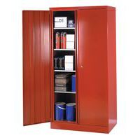 Red large volume cupboard.