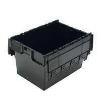 Tote Box Attached Lid Container