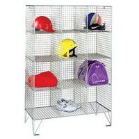 In Use Wire Mesh Lockers 12 Compartments - 1370x910x457mm