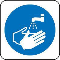 Wash Hands Sign – Durable Hand Hygiene Reminder for Workplace Safety