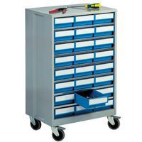 High Density Mobile Storage Cabinets with 24 Shelf Bins