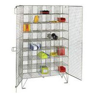 In Use Wire Mesh Lockers 40 Compartments with Doors - 1370x830x457mm