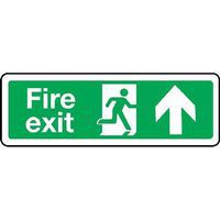 Fire Exit Sign - Arrow Up for Building Navigation and Safety