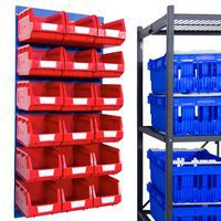 Storage bin kit with 18 red 3.5L picking bins & louvre panel.