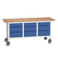 Closed Drawers Bott Verso Mobile Workbench With Storage HxWxD 930x1750x600mm