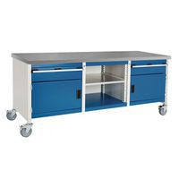 Bott Cubio Mobile Workbench With Lino Worktop HxWxD 840x2000x750mm