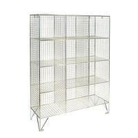 Wire Mesh Lockers 12 Compartments - 1370x910x305mm