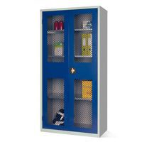 Mesh Door Cupboard with 3 Shelves - 1830x915x457mm - Storage Cabinet