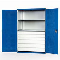 Bott Cubio Heavy Duty Kitted 6 Drawer 2 Shelf Tool Cupboard 2000x1300x650mm