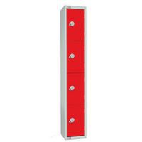 Red antibaterial locker 4 door