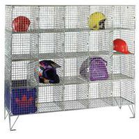 Wire Mesh Lockers 20 Compartments with Doors - 1370x1515x457mm