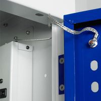 Each tier is earthed to the body of the locker