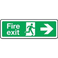 Fire Exit Sign - Arrow Right for Building Navigation and Safety