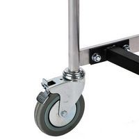 Close up Z-frame heavy duty garment rail's wheel