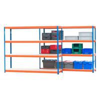 Rapid 1 SD Shelving  - Two Bay Offer - 4 Shelves per Bay - (1980h x 2440w)