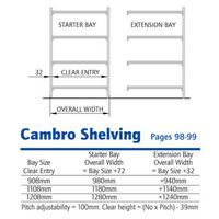 Cambro Shelving Technical Drawing