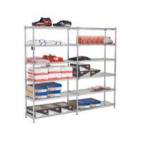 2 Chrome Shelving Bays complete - 6 Shelves