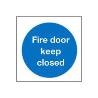 Fire door keep closed stoved aluminium