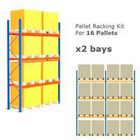 Pallet Racking Kit - Holds 16 Pallets - Sized (H)4000 x (w)5717 x (D)900