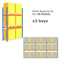 Pallet Racking Kit - Holds 18 Pallets - Sized (H) 1500 x (W) 1200 x (D) 1000