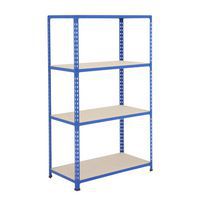 Rapid 2 Shelving (1980h x 915w) Blue - 4 Chipboard Shelves