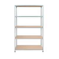 Rapid 2 Shelving (1980h x 915w) Galvanized - 5 Chipboard Shelves