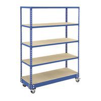 Rapid 2 Medium Duty Mobile Shelving Bay - 1700h with 5 Shelves