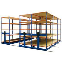 Rapid Mobile Shelving System With 4 Bays Of Rapid 2 (2010h x 3054w x 2440d)